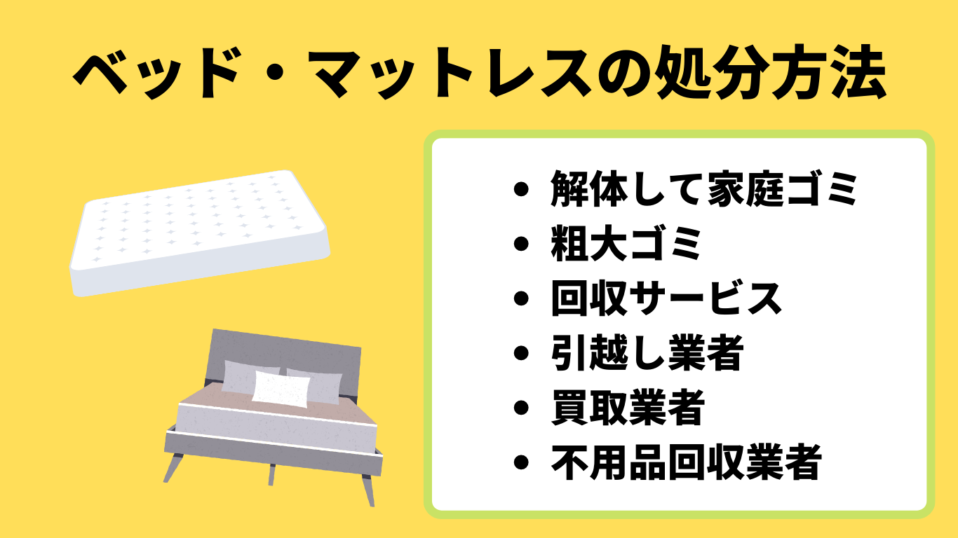 ベッドやマットレスを捨てたいけど運べない！6つの処分方法 ロハスル