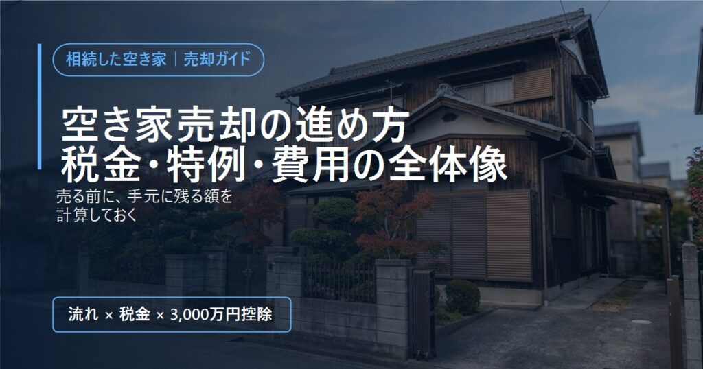 相続した空き家（木造2階建ての一戸建て）の外観
